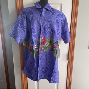 NWT Men's Zury Hawaiian/Tropical Shirt Birds Size L